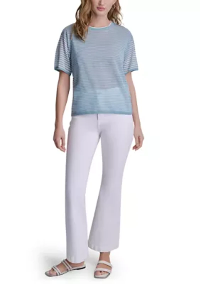 Women's Striped Drop Shoulder Sweater