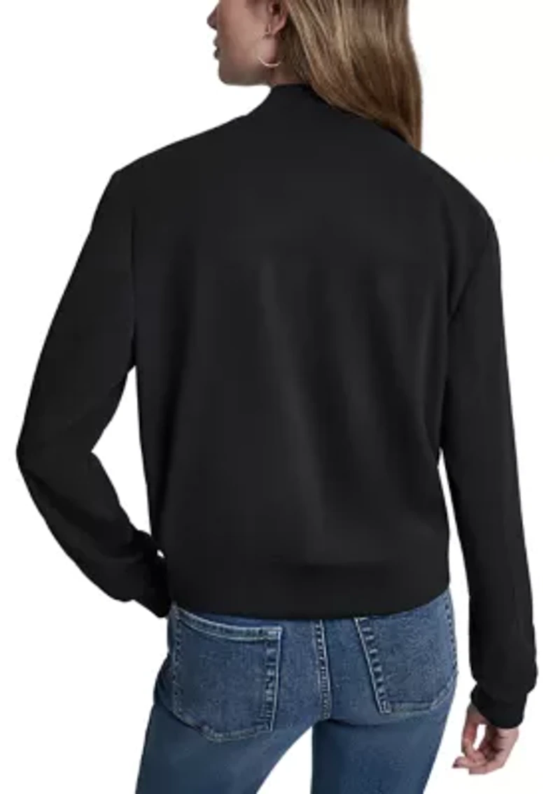 Women's Zip Front Bomber Jacket