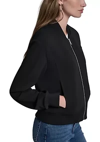 Women's Zip Front Bomber Jacket