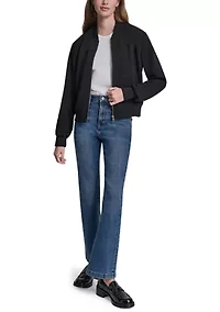 Women's Zip Front Bomber Jacket