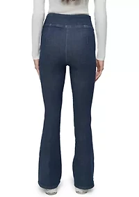 Women's High Rise Pull On Flare Jeans