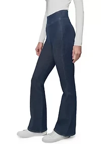 Women's High Rise Pull On Flare Jeans