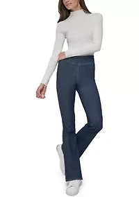 Women's High Rise Pull On Flare Jeans