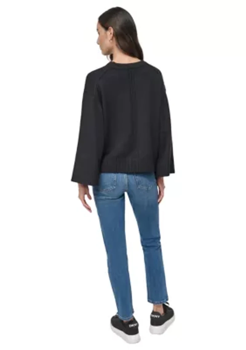 Women's Long Sleeve Crew Neck Sweater