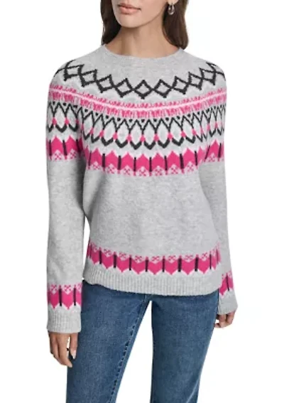 Women's Fair Isle Crew Neck Sweater