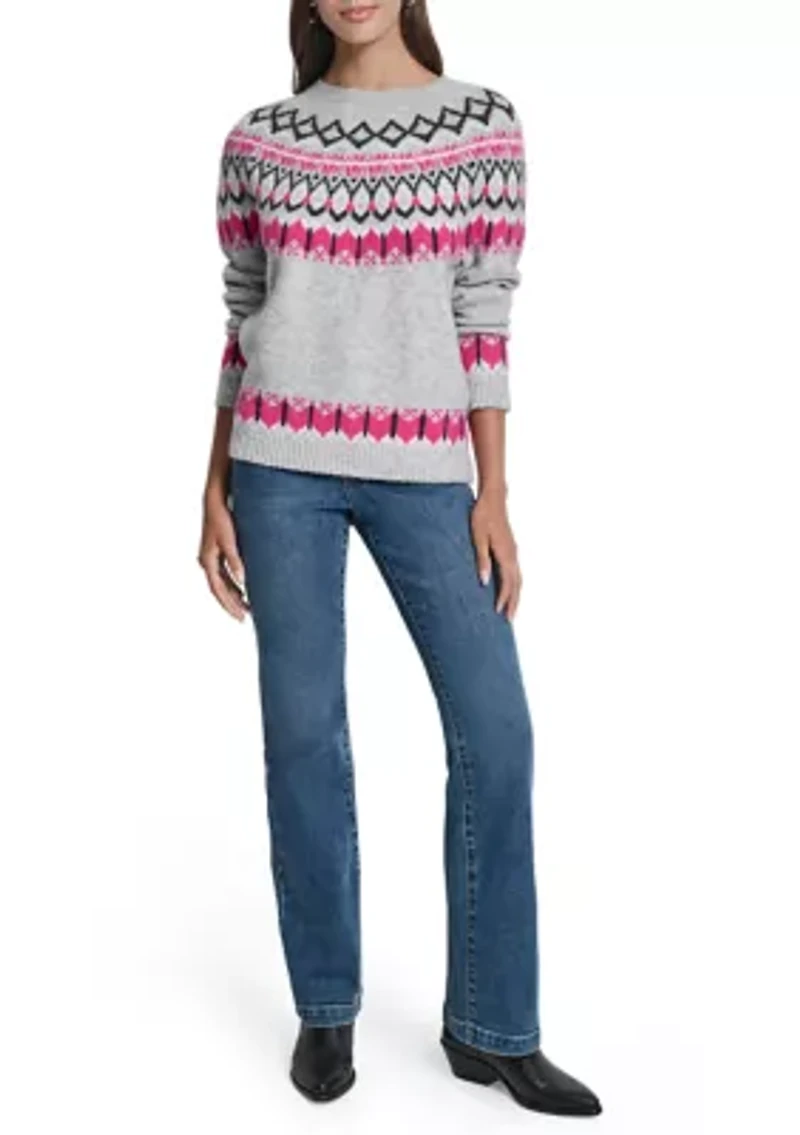 Women's Fair Isle Crew Neck Sweater