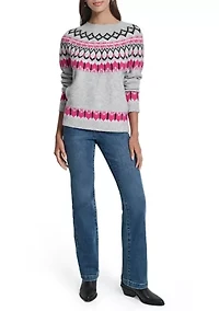 Women's Fair Isle Crew Neck Sweater