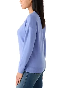 Women's Long Sleeve Crew Neck Logo Sweater