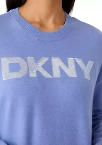 Women's Long Sleeve Crew Neck Logo Sweater