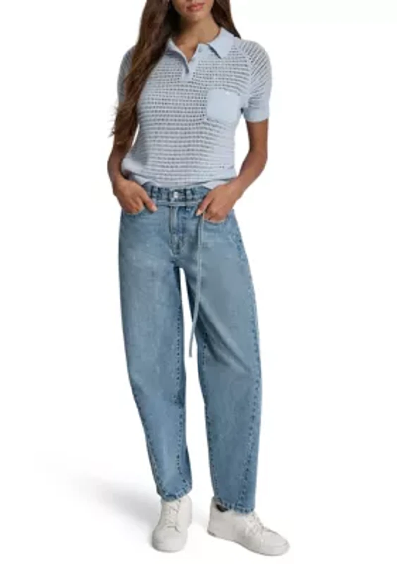 Women's Mid-Rise Barrel Jeans