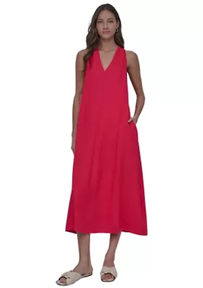 Women's Sleeveless Halter Swing Dress