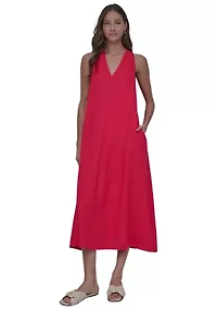 Women's Sleeveless Halter Swing Dress
