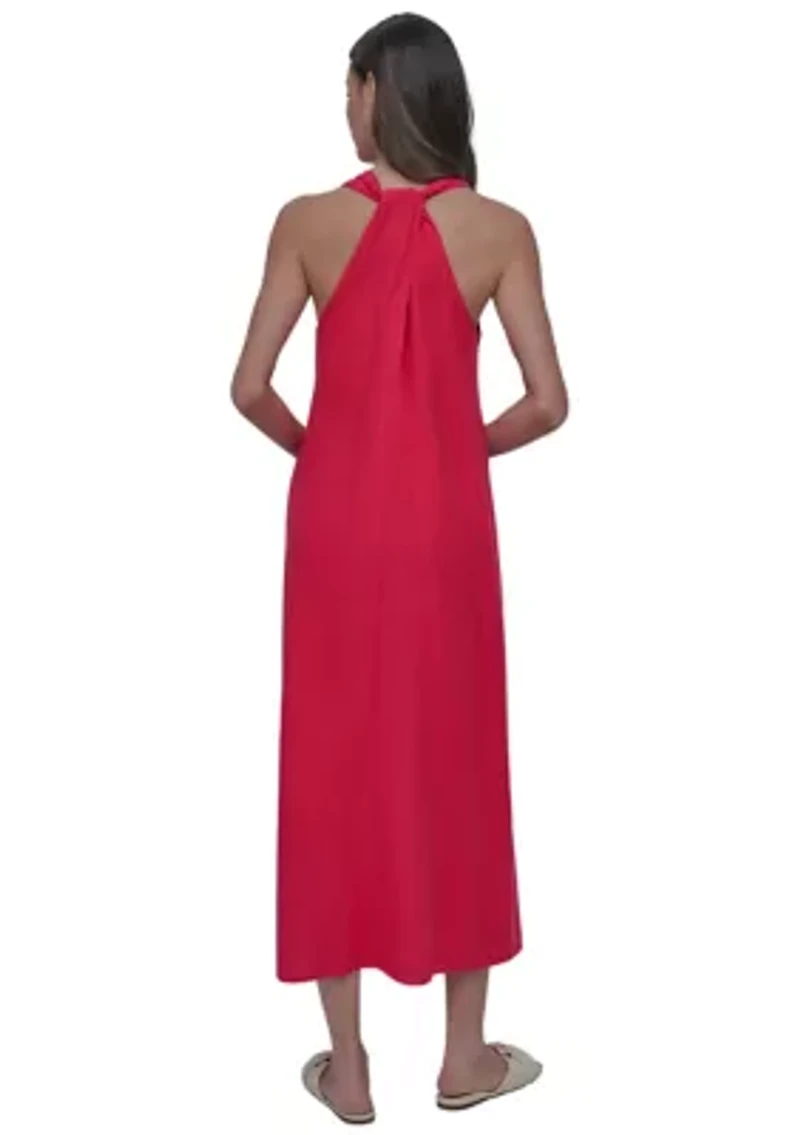 Women's Sleeveless Halter Swing Dress