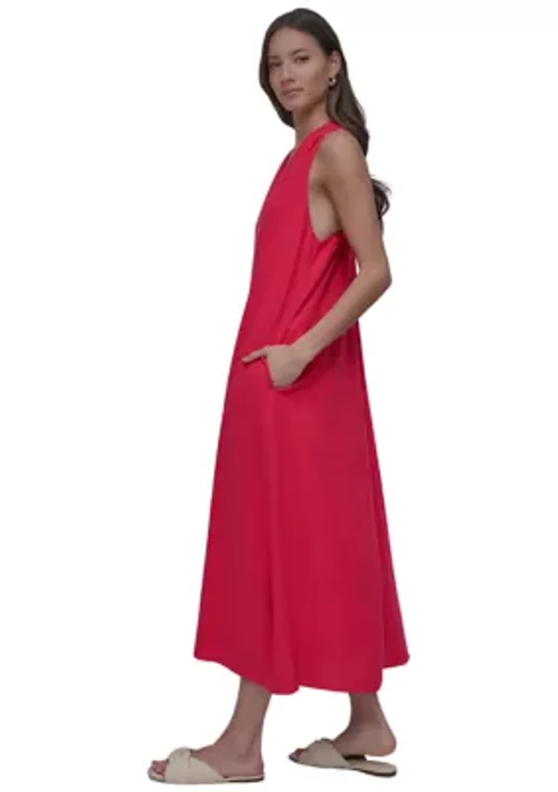 Women's Sleeveless Halter Swing Dress