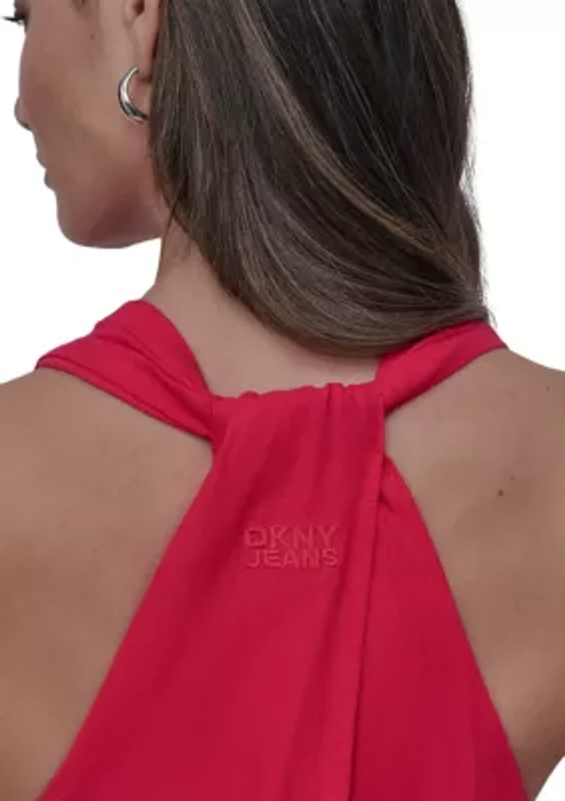 Women's Sleeveless Halter Swing Dress