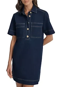 Women's Denim Shift Dress