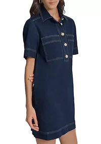 Women's Denim Shift Dress