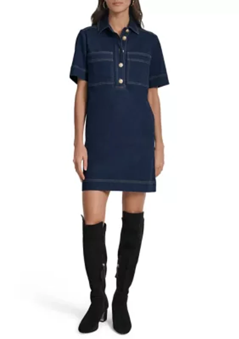Women's Denim Shift Dress