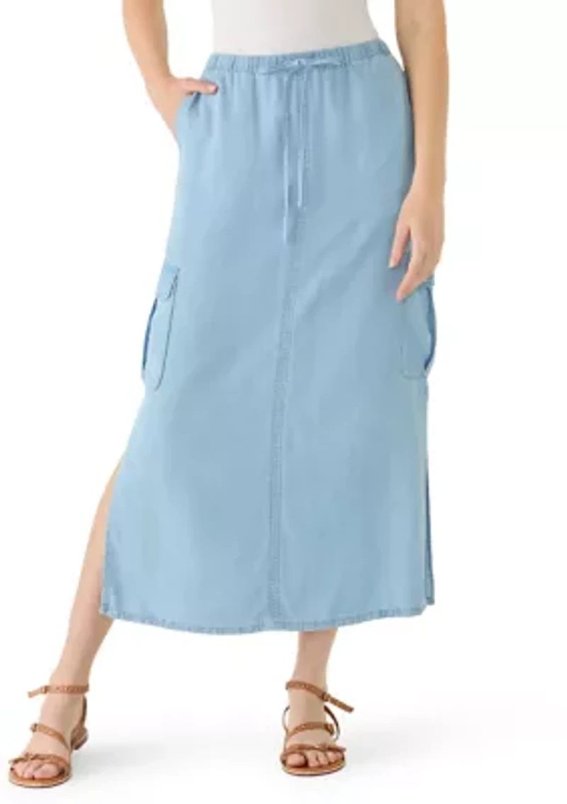 Women's Tie Waist Cargo Skirt