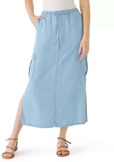 Women's Tie Waist Cargo Skirt