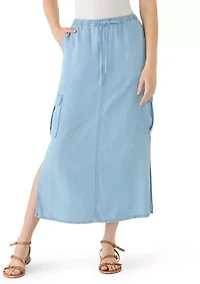 Women's Tie Waist Cargo Skirt
