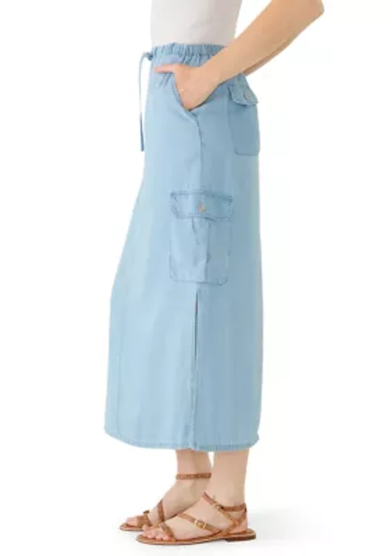 Women's Tie Waist Cargo Skirt