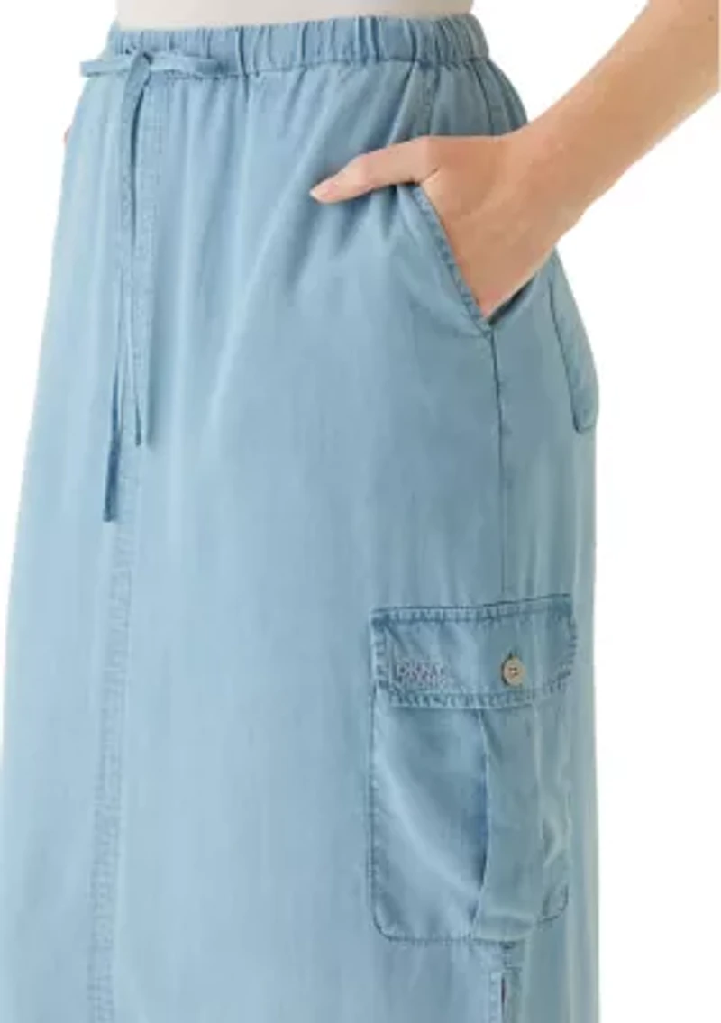 Women's Tie Waist Cargo Skirt