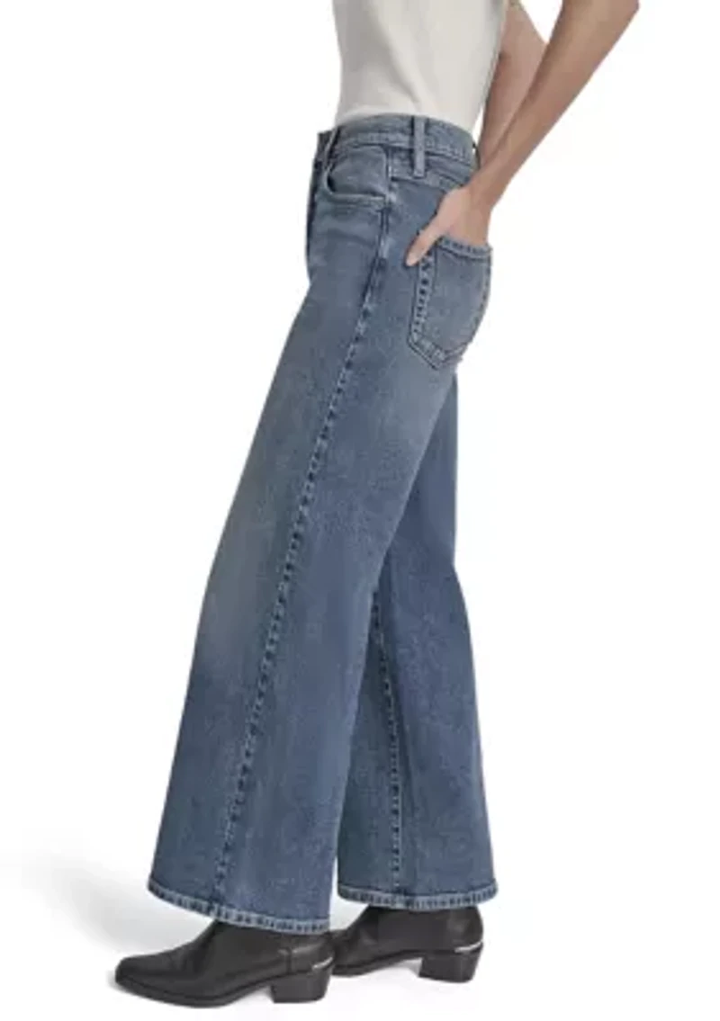 Women's High Rise Tailored Wide Leg Jeans