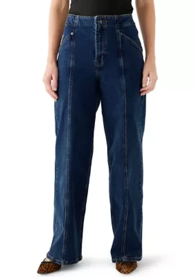 Women's High Rise Wide Leg Cargo Pants