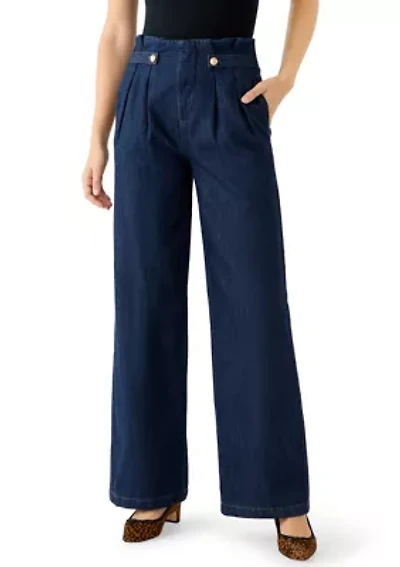 Women's Wide Leg Denim Trousers
