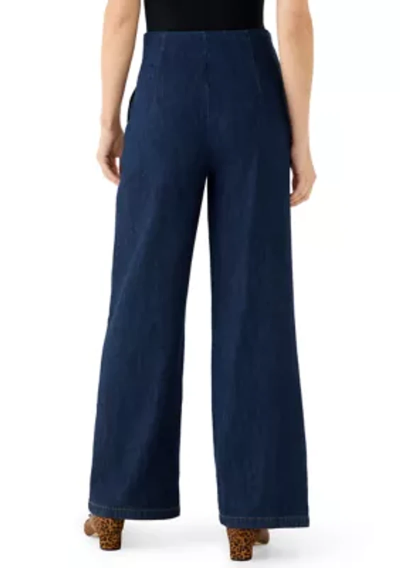 Women's Wide Leg Denim Trousers