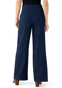 Women's Wide Leg Denim Trousers