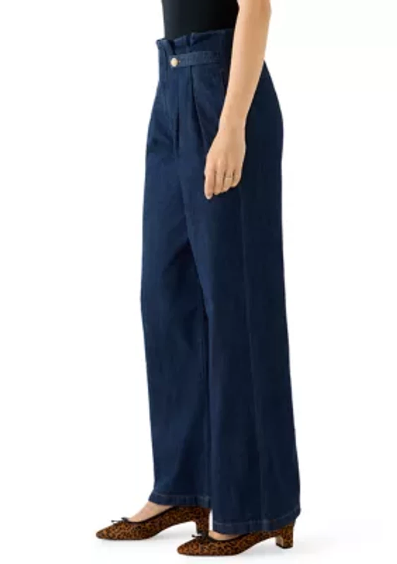 Women's Wide Leg Denim Trousers