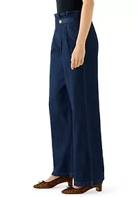 Women's Wide Leg Denim Trousers