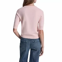 Elbow Sleeve Crew Neck