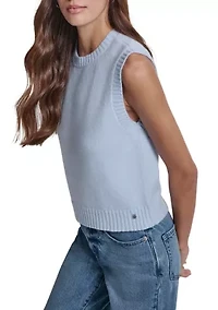 Women's Sleeveless Crew Neck Sweater Vest