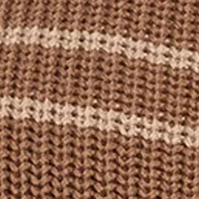 Women's 1/4 Zip Front Striped Sweater