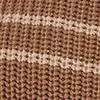 Women's 1/4 Zip Front Striped Sweater