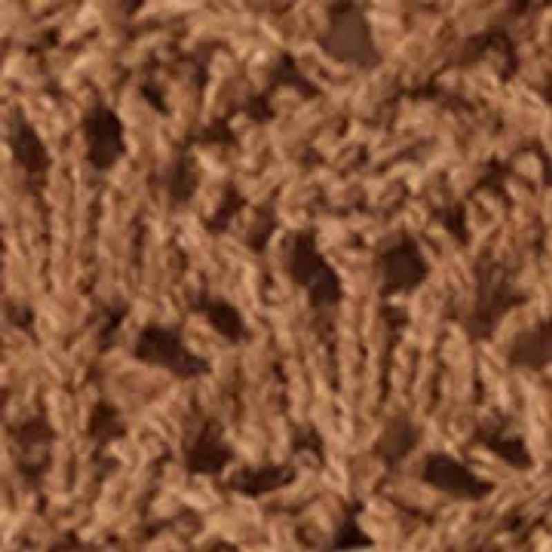 Women's Long Sleeve Crew Neck Pointelle Sweater