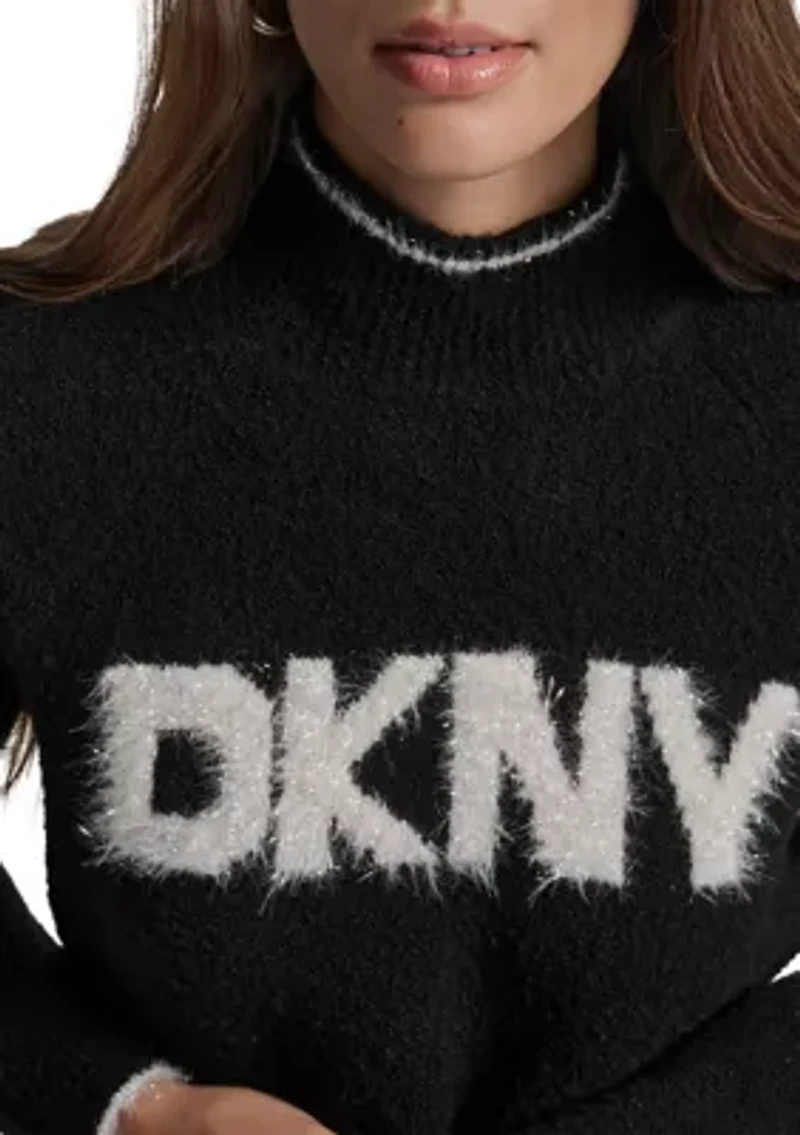 Women's Long Sleeve Turtleneck Logo Sweater