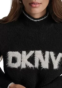 Women's Long Sleeve Turtleneck Logo Sweater