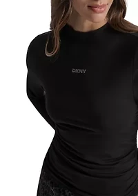 Women's Long Sleeve Side Ruched T-Shirt