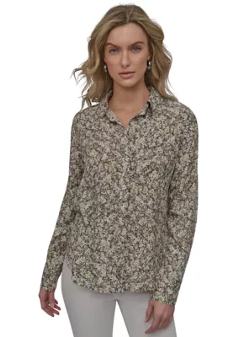 Women's Ditsy Floral Printed Shirt