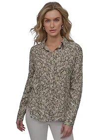 Women's Ditsy Floral Printed Shirt