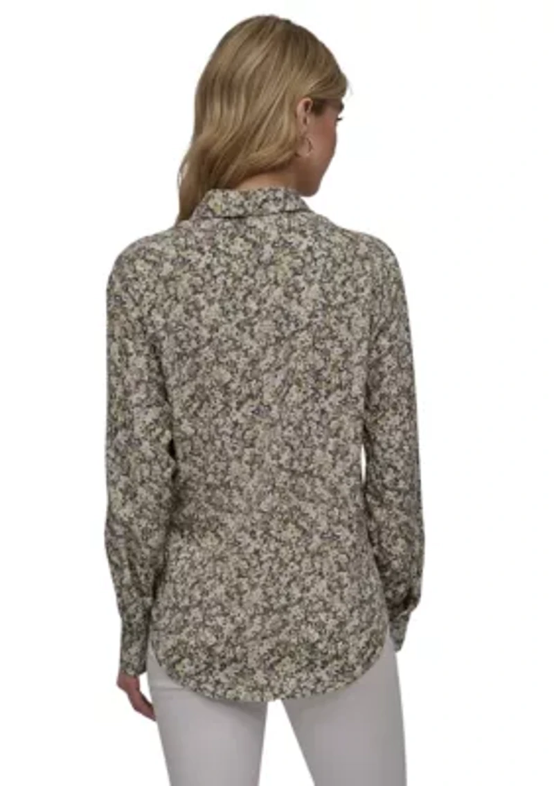 Women's Ditsy Floral Printed Shirt