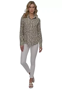 Women's Ditsy Floral Printed Shirt