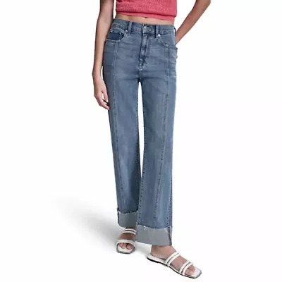 High Rise Seamed Classic Straight Jean with 3" Cuff