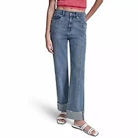 High Rise Seamed Classic Straight Jean with 3" Cuff