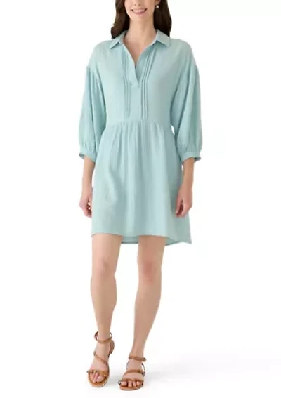 Women's Collared Tiered Dress