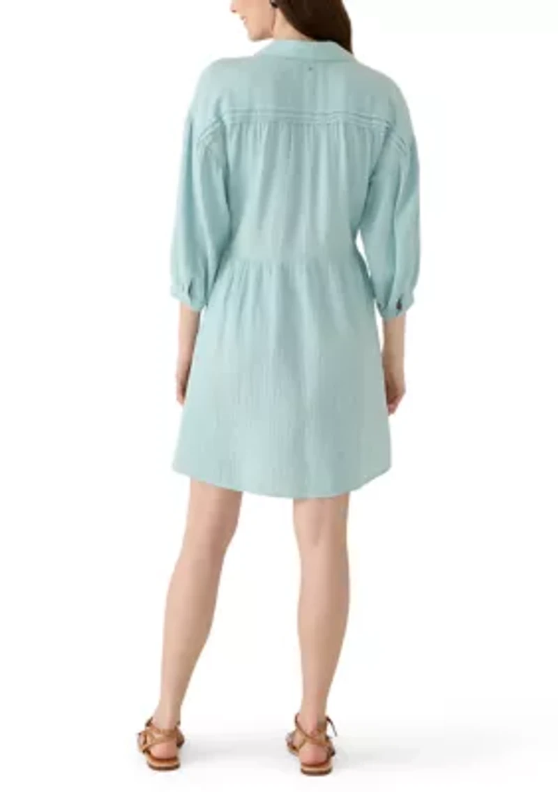 Women's Collared Tiered Dress
